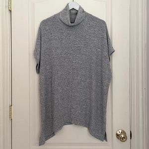 Apt 9 Gray Turtleneck Poncho Sweater Top Sz 0X